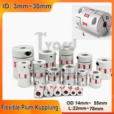 CNC Wellenkupplung OD=14mm 20mm~55mm Flexible Plum Klauenkupplung Servomotor