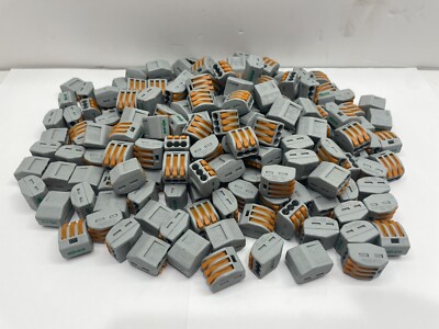 Wago 222-413 LEVER-NUTS 3 Conductor Wire Nuts Compact Connectors 200 PK