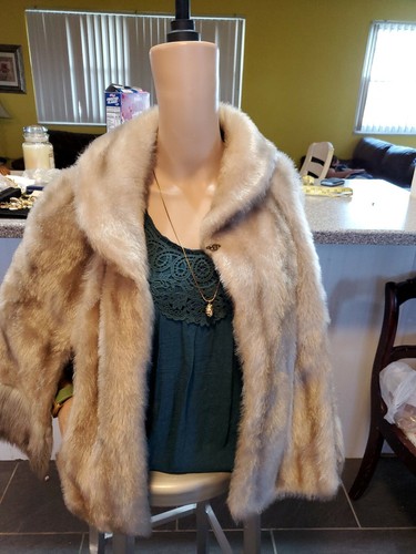 GLENOIT Faux Fur Wrap Shaw Coat 