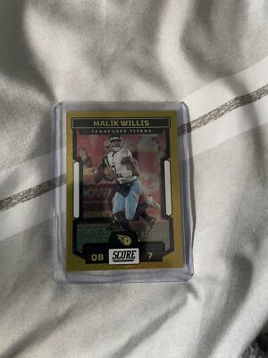 2023 Panini Score Football - Malik Willis Dots Gold Numbered 049/210 - No. 29