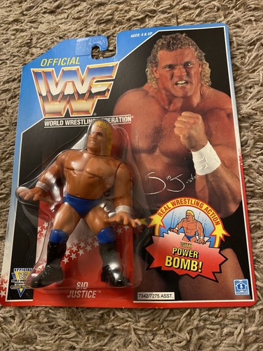 Hasbro WWF SID JUSTICE 1992 Action Figure w/ Power...