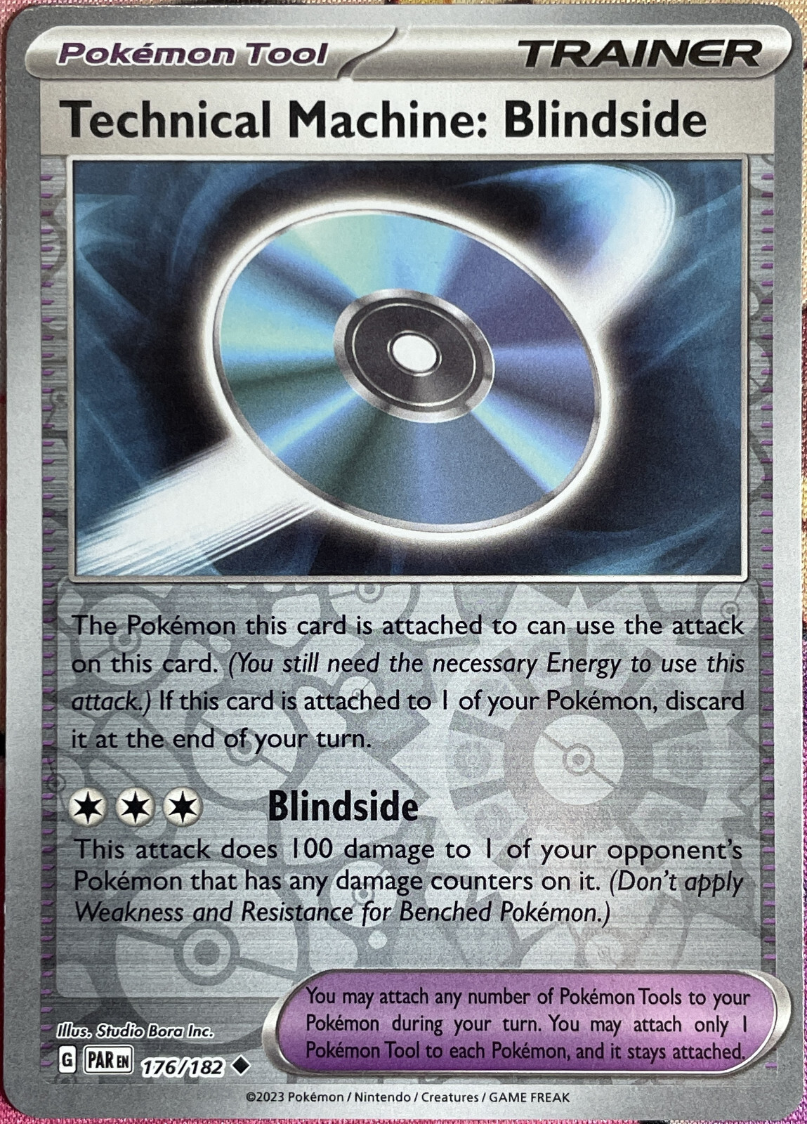Technical Machine: Blindside Reverse Holo - 176/182 - Paradox Rift Pokemon 2023
