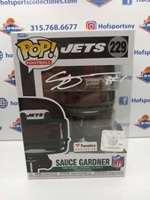 SAUCE GARDNER NY JETS SIGNED FANATICS EXCLUSIVE FUNKO POP! WHITE INK! BECKETT AU