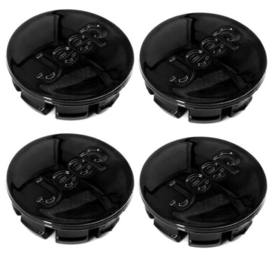 4x 56mm Jeep Nabendeckel Schwarz glänz Nabenkappen Felgendeckel Wheel Cap