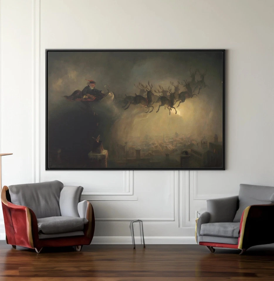 Santa Claus by William Holbrook Beard Canvas/Poster Wall Art - Christmas Prints - Image 2 of 2