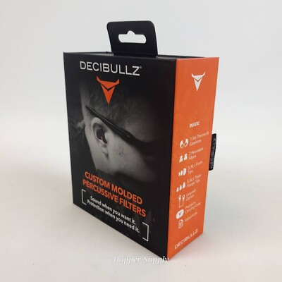 Custom Molded Percussive Shooting Filter Earplugs Decibullz Thermo-Fit Earpieces