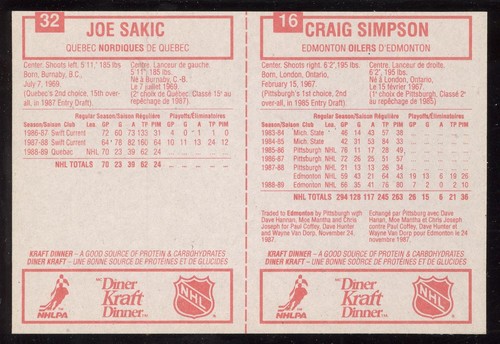 1989-90 KRAFT DINNER ROCK 'O' RAMA PANEL & SINGLE NHL HOCKEY 1-64 SEE LIST - Picture 21 of 179
