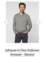 Johnnie-O Flex 1/4 Zip Pullover Mens XXL Gray Performance Golf Shirt NEW