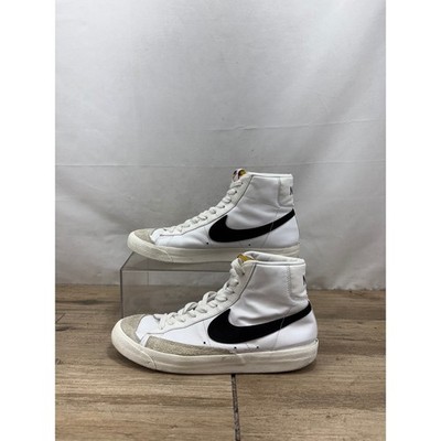 Nike Blazer Mid 77 Vintage White Black Mens Sneakers Shoes BQ6806-100 Size 10