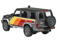 2014 Toyota Land Cruiser LC76 "TRD Livery" Gray Metallic with Stripes 1/64 Dieca