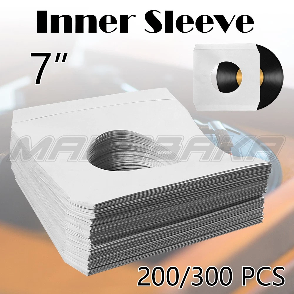 100/200/300x White Paper 7" Inner Vinyl Record LP Sleeves for singles EP 45's AU