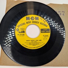 1956 Joni James MGM DJ Promo 45 RPM How Lucky You Are Give Us This Day Pop
