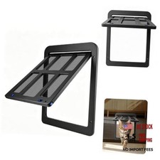 Cat Door for Screen Door, Passage 8.3 x 10.3 inches, 8.3 x 10.3 inches Black