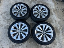 2009-2017 Volkswagen Cc 17 5 V Spoke Wheel Tire Rim Set Of 4 Oem 23545zr17 2009-2017 Volkswagen Cc 17 5 V Spoke Wheel Tire Rim Set Of 4 Oem 23545zr17