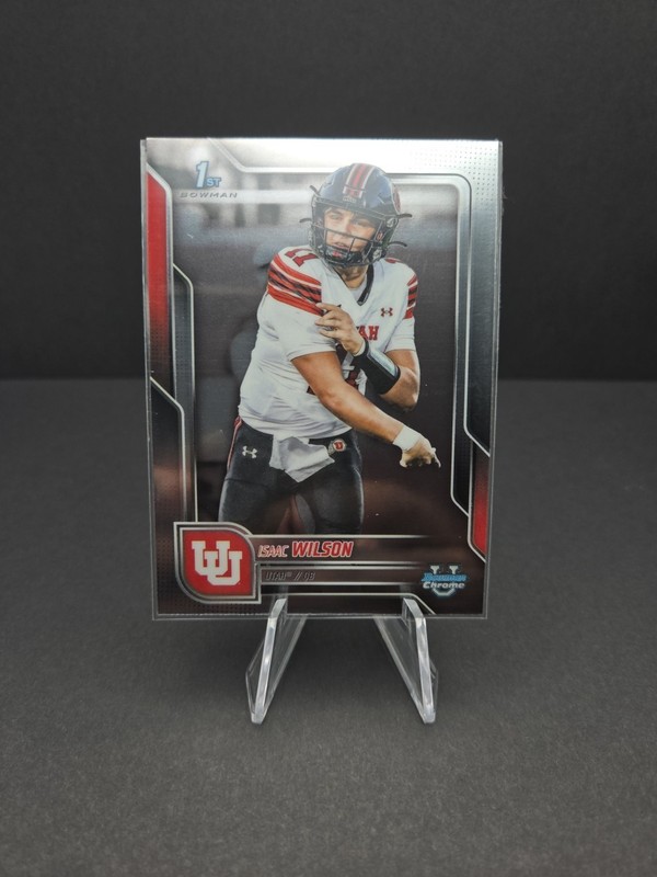 2025 Topps Bowman Chrome U Football Isaac Wilson #85 1st Bowman (Utah)