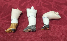 Lot of 3 Antique German Bisque Doll Legs - Singles Right Leg