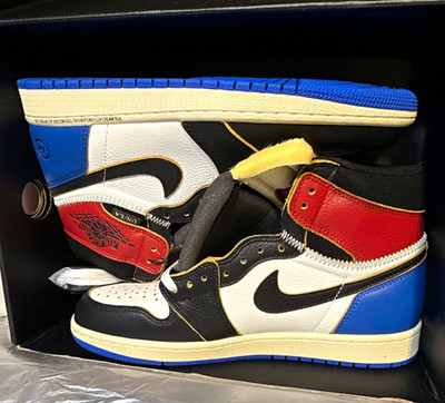 Nike Fragment x Union LA Air Jordan 1 Retro OG High Lace-Up Leather Custom