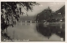 Carte postale Aussig ruine du château Schreckenstein niveau d'embouteillage...