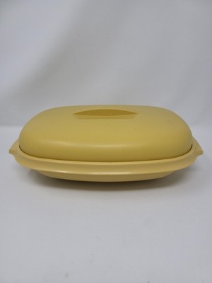 Tupperware Harvest Gold Microwave Vegetable Steamer 3 Piece 1273-2