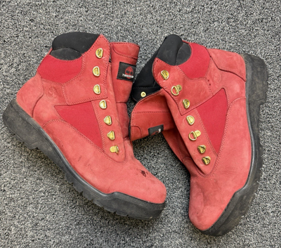 Timberland 6 Inch Field Boots Red A2JNW Waterproof Field  display picture 1