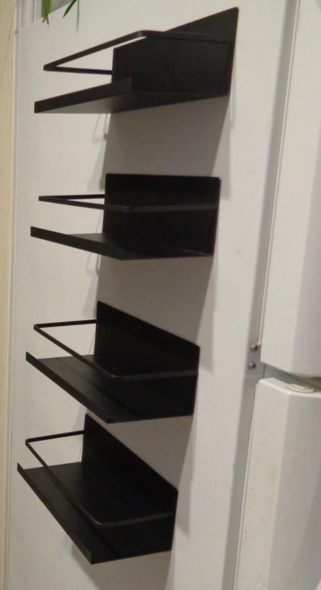 Set 4 Magnetic Spice Rack Organizer for Refrigerator Fridge Storage Shelf Holder