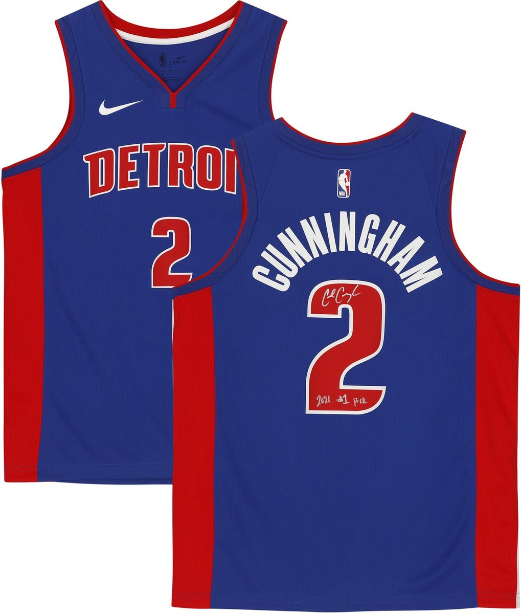 Cade Cunningham Pistons Signed Icon Swingman Jersey 