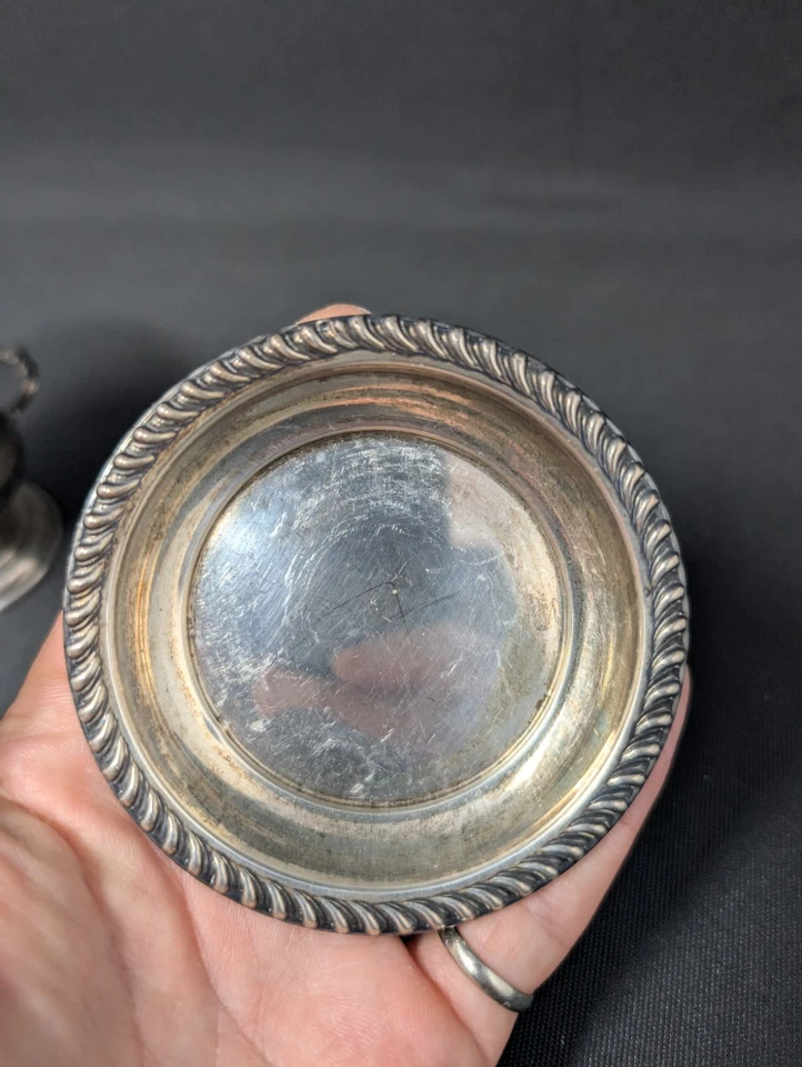 Antiguo soporte para palillo de dientes PLATEADO STERLING soporte para cigarrillos personal y cenicero Foto 4 de 4