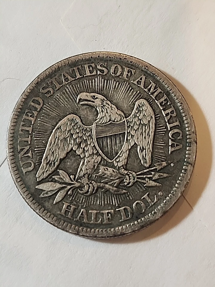 1853 Arrows and Rays Seated Liberty Half Dollar Choice Very Fine VF (R68) - Image 2 of 4