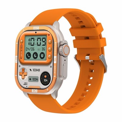 LEMFO HK96S 2.06in BT5.3 IP68 smartwatch with calls, sleep, SpO2, HR, BP orange!