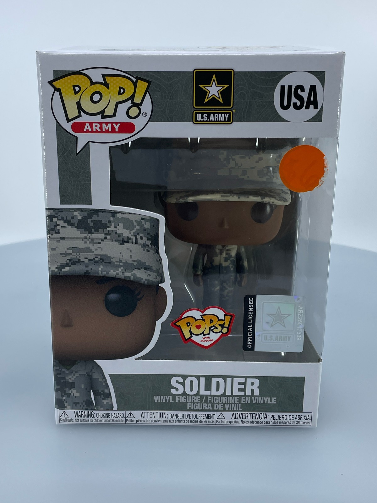 Funko Pop! Soldado Militar Del Ejército De Estados Unidos Mujer Afroamericana Caja Dañada