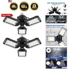 LED Garage Lights Bulb 2 Pack -80W, 8000LM 6500K Led Shop Light with 3 Deform...