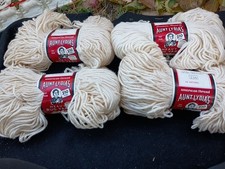 4 NEW Skeins Aunt Lydia's Heavy Rug Yarn 210 Yds Each Skein Natural 24