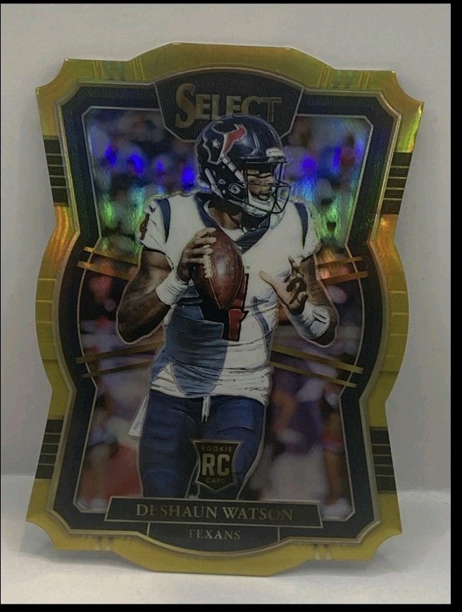 DESHAUN WATSON 2017 PANINI SELECT PREMIER LEVEL #164 GOLD PRIZM DIE-CUT #/10 SSP