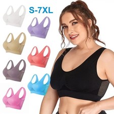 Seamless Support Wireless Comfort Bra Breathable Mesh Stretch Sports Freedom Bra