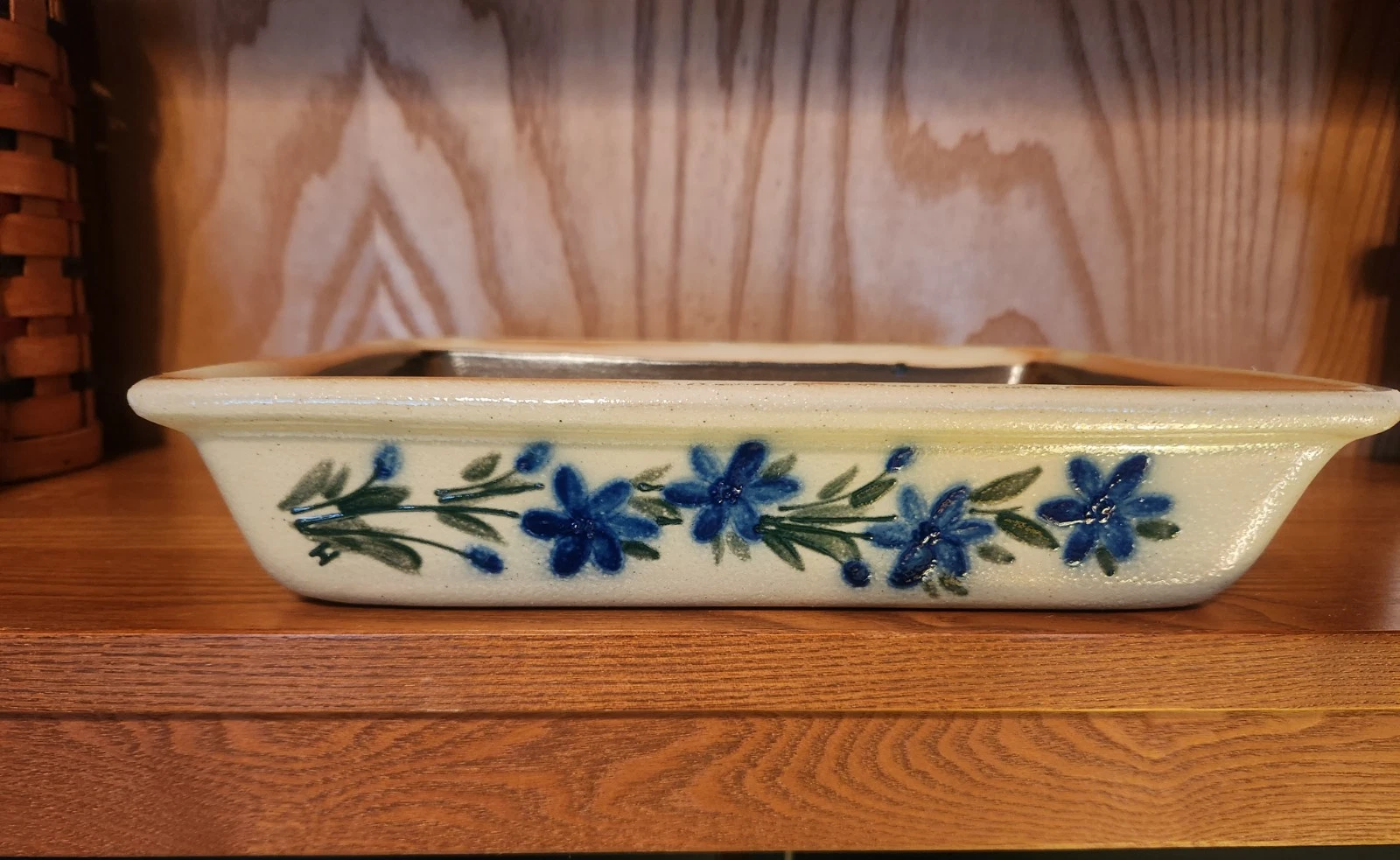 Salmon Falls Stoneware Salt-Glazed Brownie Pan Coneflower Design 10 1/2"L x 8"W
Opens in a new windo