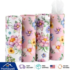 Elegant 3-Ply Travel Tissue Container - Fits Car Cup Holders Effortlessly