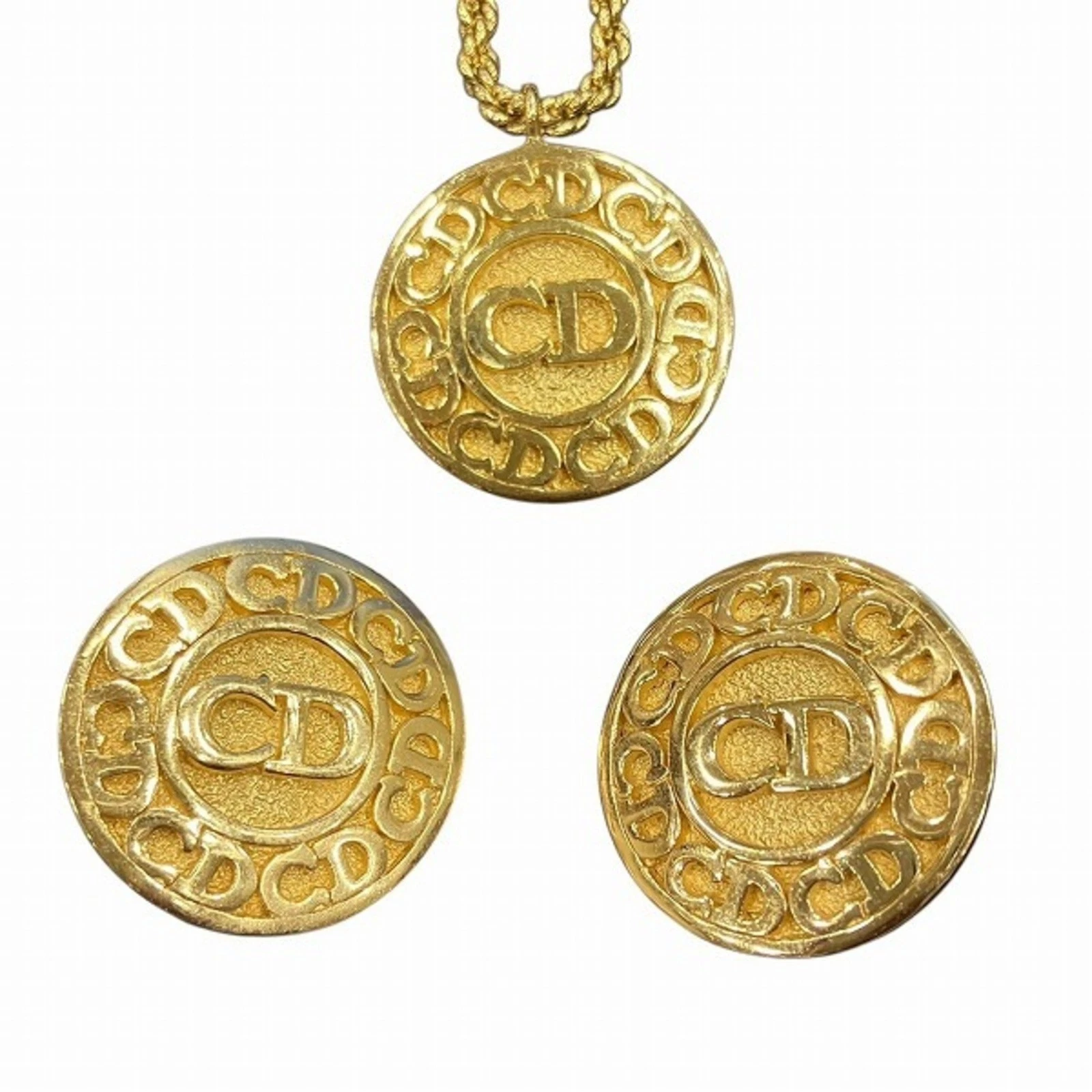 Christian Dior Dior Set Orecchini e Collana Oro da Donna GZl1aao2