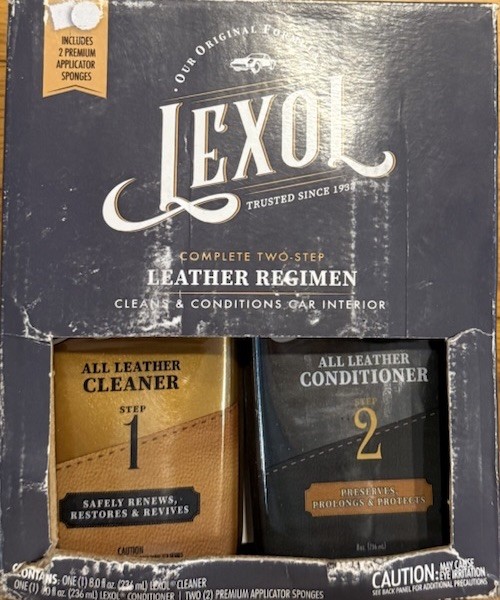 Lexol All Leather Cleaner & Conditioner Kit 2x 8oz Bottles Car Seats Furniture