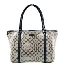 Borsa a tracolla Gucci GG tela pelle grigio nero 197953 autentica