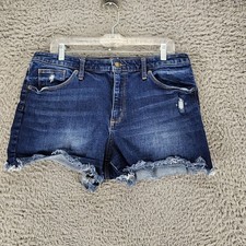 Universal Thread Shorts Womens 32 Blue Stretch Denim Jean Cut Off