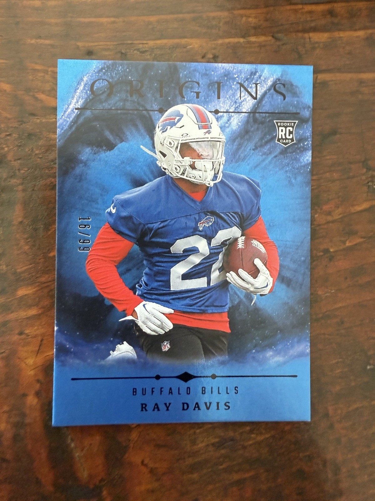 2024 Panini Origins Holo Blue #131 Ray Davis 16/99 Bills Color Match