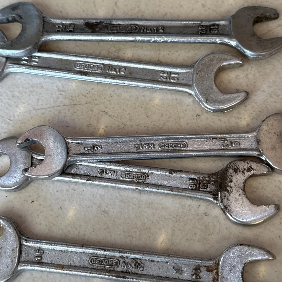 Lote De Colección De 16 Juego De Llaves Abiertas Combinadas GEDORE Gota Forjadas India Dobles Foto 3 de 4