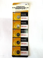 LOT CR1216 DL1216 ECR1216 3V Lithium Coin Battery for Watch Key Fob Remote Toys