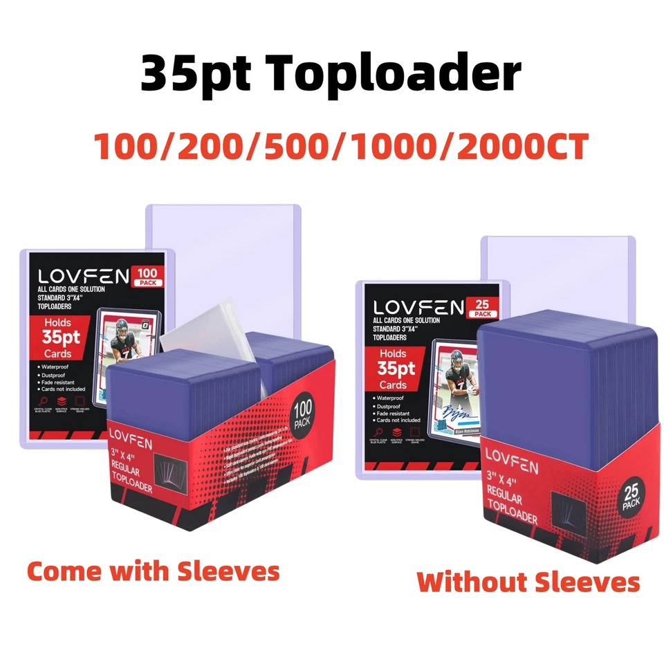 LOVFEN normale 35pt 3"x4" Toplader und kostenlose Hüllen 100/200/500/1000/2000ct