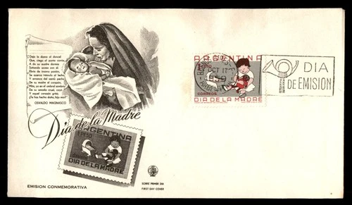 Mayfairstamps Argentina FDC 1959 Girl With Doll Mothers Day First Day Cover aaw_