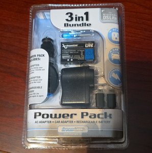dreamGEAR 3-in-1 Power Pack for Nintendo DS Lite w/ AC + Car Adapter, Battery