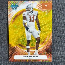 Topps 2025 Bowman's Best U Colin Simmons RC #58 Yellow Lazer /250