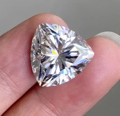 2 CT 2 Pcs Natural D Color Loose Lab Grown Diamond Trillion Cut VVS1 Certified