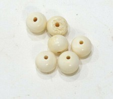 Beads Indonesian White Round Bone Beads