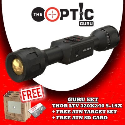 SET ATN Thor LTV 320 5-15x + FREE GIFT Target set + SD card